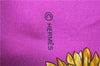 Authentic HERMES Carre 90 Scarf "Clip" Silk Purple H8935