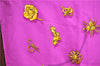 Authentic HERMES Carre 90 Scarf "Clip" Silk Purple H8935