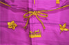 Authentic HERMES Carre 90 Scarf "Clip" Silk Purple H8935