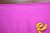 Authentic HERMES Carre 90 Scarf "Clip" Silk Purple H8935