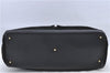 Authentic GUCCI Bamboo Hand Bag Suede Leather Black H8937