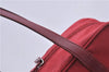 Authentic PRADA Nylon Leather Shoulder Tote Bag Red H8938