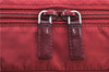 Authentic PRADA Nylon Leather Shoulder Tote Bag Red H8938