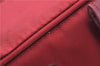 Authentic PRADA Nylon Leather Shoulder Tote Bag Red H8938