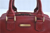 Authentic BURBERRY Vintage Leather Hand Bag Purse Red H8939