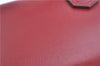 Authentic BURBERRY Vintage Leather Hand Bag Purse Red H8939
