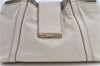 Authentic GUCCI Micro GG Guccissima Leather Shoulder Bag 211937 White H8942