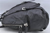 Authentic PRADA Leather Shoulder Bag Purse Black H8944