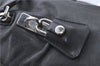 Authentic PRADA Leather Shoulder Bag Purse Black H8944