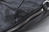 Authentic PRADA Leather Shoulder Bag Purse Black H8944