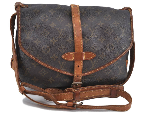 Auth Louis Vuitton Monogram Saumur 30 Shoulder Cross Body Bag M42256 LV H8954