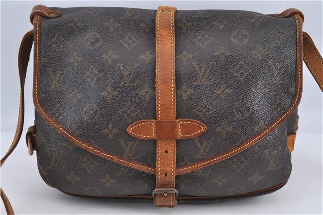 Auth Louis Vuitton Monogram Saumur 30 Shoulder Cross Body Bag M42256 LV H8954