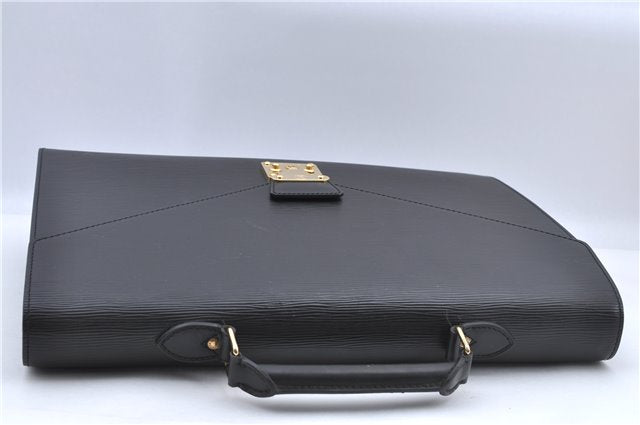 Authentic Louis Vuitton Epi Serviette Conseiller Black Briefcase M54422 LV H8960