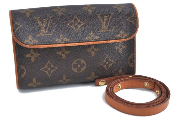 Auth Louis Vuitton Monogram Pochette Florentine Pouch Waist Bag M51855 LV H8963