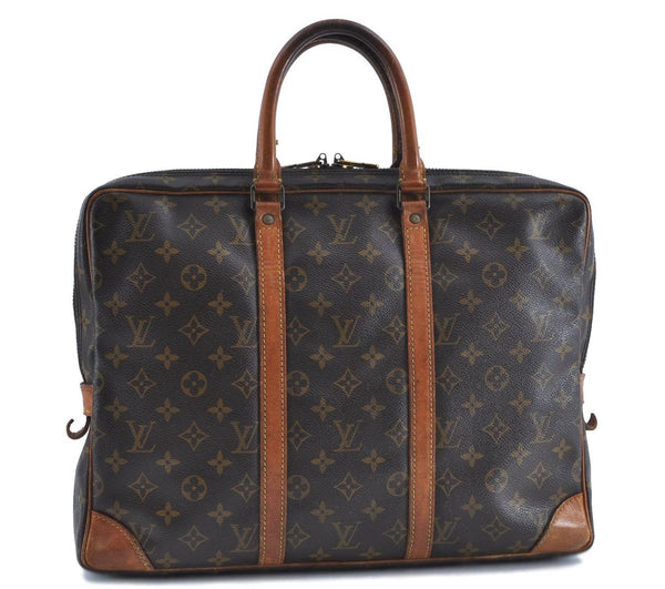 Auth Louis Vuitton Monogram Porte Documents Voyage Briefcase M53361 LV H8973