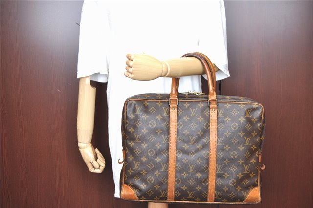 Auth Louis Vuitton Monogram Porte Documents Voyage Briefcase M53361 LV H8973