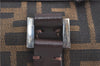 Authentic FENDI Zucca Hand Boston Bag Canvas Leather Brown H8974