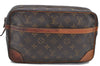 Authentic Louis Vuitton Monogram Compiegne 28 Clutch Hand Bag M51845 LV H8977