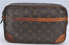 Authentic Louis Vuitton Monogram Compiegne 28 Clutch Hand Bag M51845 LV H8977