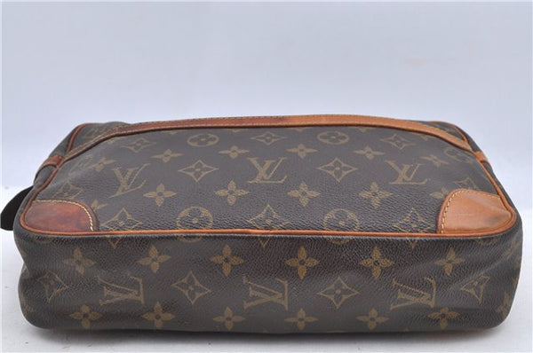 Authentic Louis Vuitton Monogram Compiegne 28 Clutch Hand Bag M51845 LV H8977