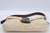 Auth FENDI Zucca Mamma Baguette Shoulder Hand Bag Canvas Leather Ivory H8981