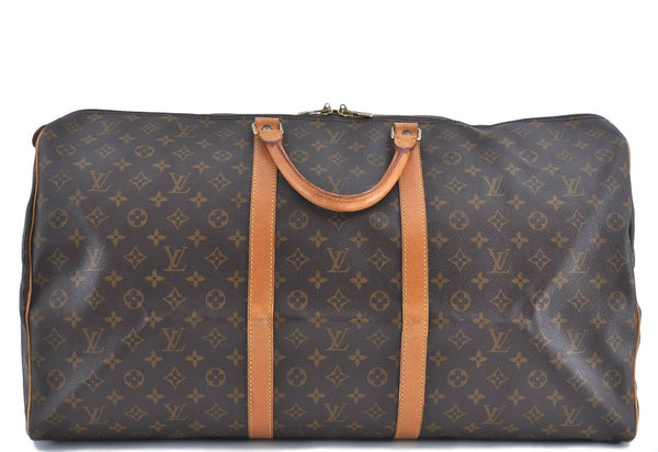 Authentic Louis Vuitton Monogram Keepall 60 Boston Bag M41422 LV H8984