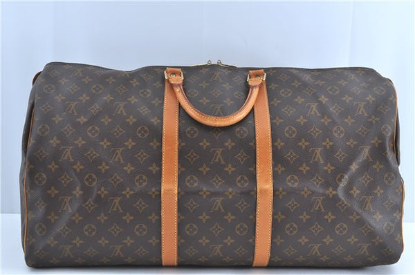 Authentic Louis Vuitton Monogram Keepall 60 Boston Bag M41422 LV H8984