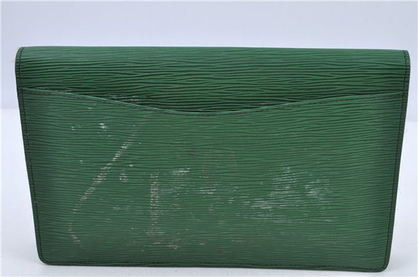 Authentic Louis Vuitton Epi Montaigne 27 Clutch Bag Green M52654 LV H8990