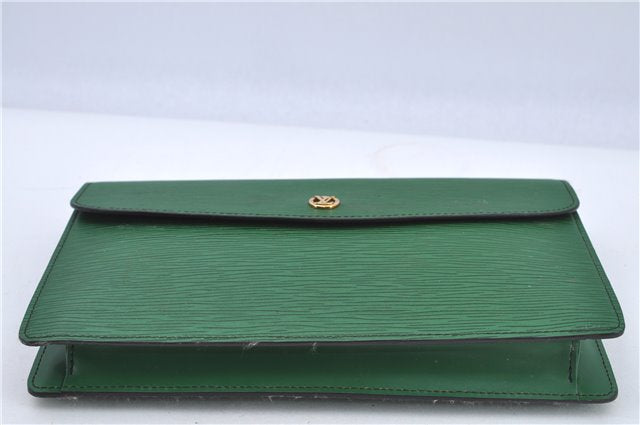 Authentic Louis Vuitton Epi Montaigne 27 Clutch Bag Green M52654 LV H8990