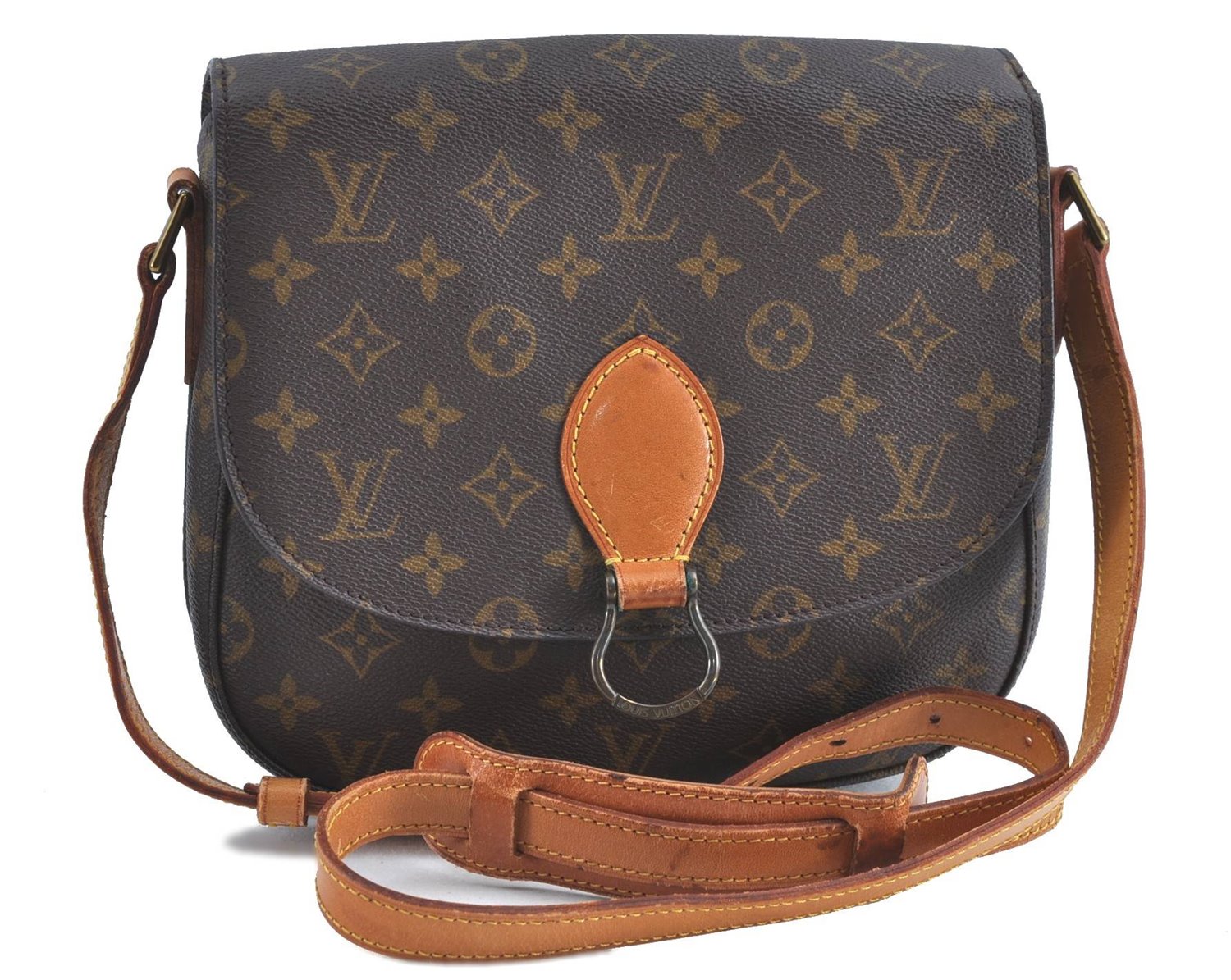 Auth Louis Vuitton Monogram Saint Cloud GM Shoulder Cross Bag M51242 LV H8997