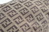 Authentic FENDI Zucchino Hand Tote Bag Canvas Leather Brown H9007