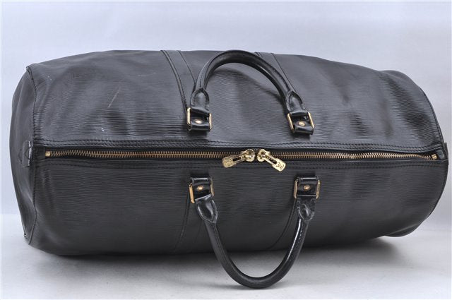 Authentic Louis Vuitton Epi Keepall 50 Boston Bag Black M42952 LV H9010