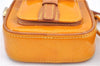 Auth Louis Vuitton Vernis Christie PM Shoulder Cross Bag Yellow M91110 LV H9011