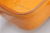 Auth Louis Vuitton Vernis Christie PM Shoulder Cross Bag Yellow M91110 LV H9011