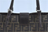 Auth FENDI Zucca Mamma Baguette Shoulder Tote Bag Canvas Leather Brown H9015