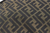 Authentic FENDI Zucca Hand Tote Bag Canvas Brown H9016