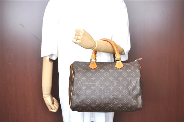 Authentic Louis Vuitton Monogram Speedy 30 Hand Bag M41526 LV H9019