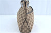 Authentic GUCCI Eclipse Shoulder Tote Bag GG Canvas Leather 121023 Brown H9026