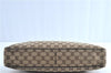 Authentic GUCCI Eclipse Shoulder Tote Bag GG Canvas Leather 121023 Brown H9026