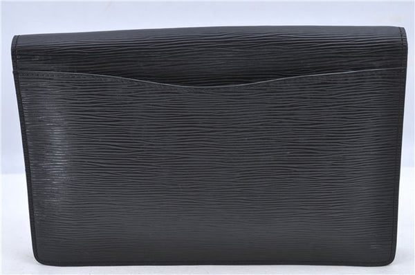 Authentic Louis Vuitton Epi Montaigne 27 Clutch Bag Black M52652 LV H9028