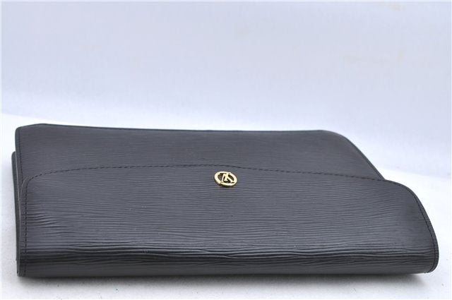 Authentic Louis Vuitton Epi Montaigne 27 Clutch Bag Black M52652 LV H9028