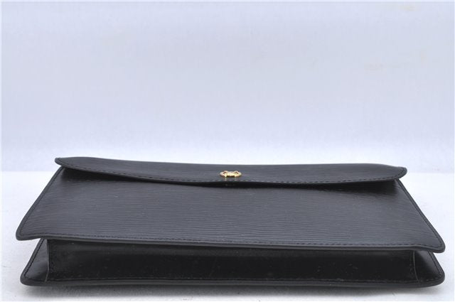 Authentic Louis Vuitton Epi Montaigne 27 Clutch Bag Black M52652 LV H9028