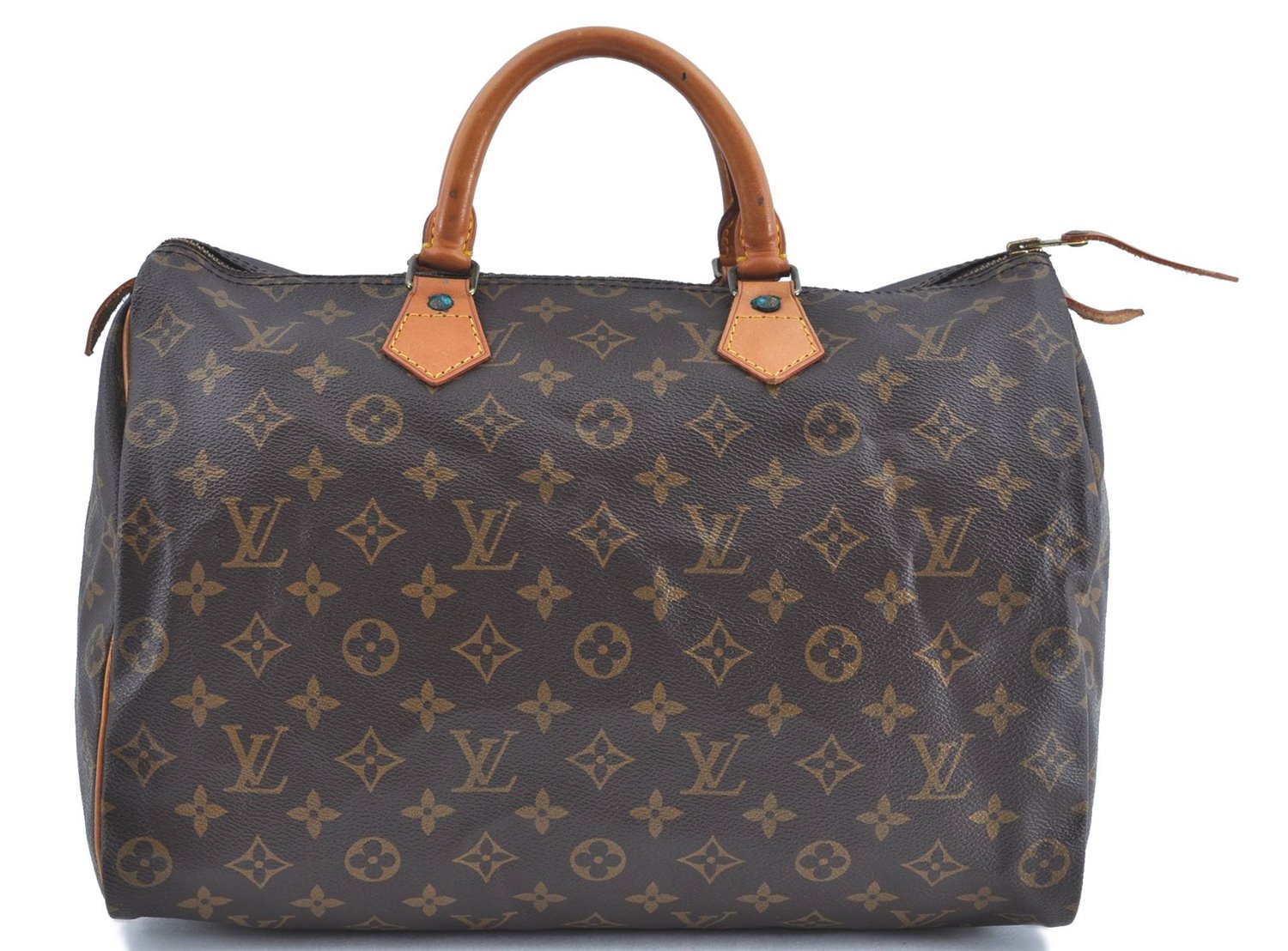 Authentic Louis Vuitton Monogram Speedy 35 Hand Bag M41524 LV H9033