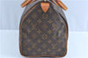 Authentic Louis Vuitton Monogram Speedy 35 Hand Bag M41524 LV H9033