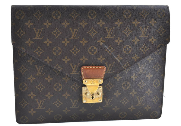 Auth Louis Vuitton Monogram Porte Documents Senateur Briefcase M53335 LV H9038