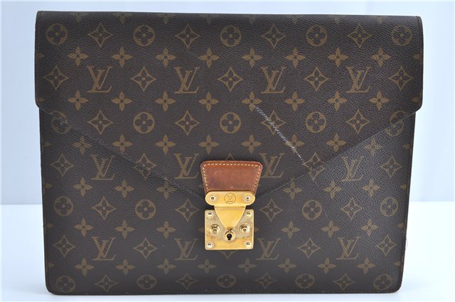 Auth Louis Vuitton Monogram Porte Documents Senateur Briefcase M53335 LV H9038