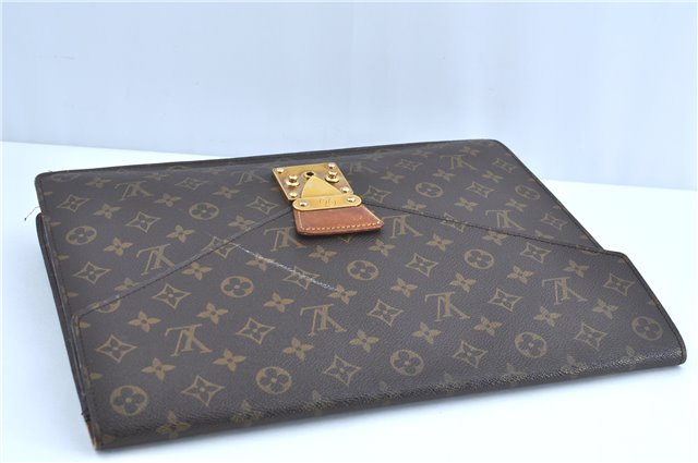 Auth Louis Vuitton Monogram Porte Documents Senateur Briefcase M53335 LV H9038