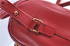 Auth SAINT LAURENT Baby Duffle 2Way Shoulder Hand Bag Purse Leather Red H9040