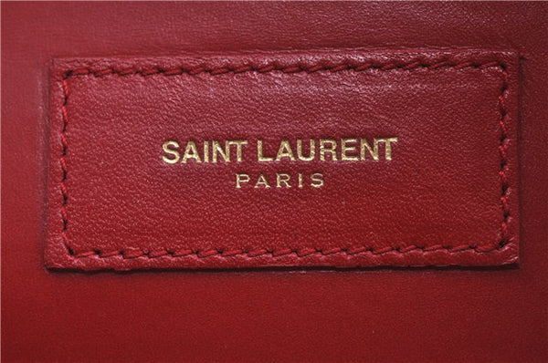 Auth SAINT LAURENT Baby Duffle 2Way Shoulder Hand Bag Purse Leather Red H9040