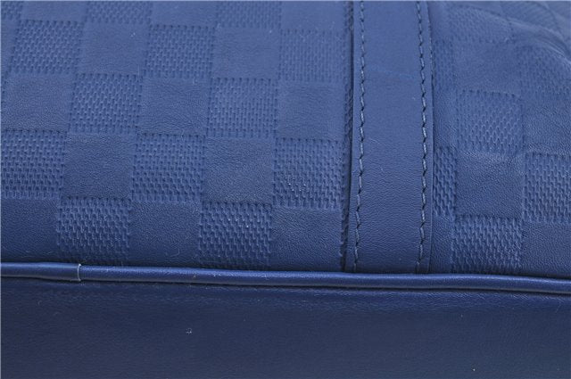 Authentic Louis Vuitton Damier Infini Tadao PM Hand Bag Blue N41352 LV H9042